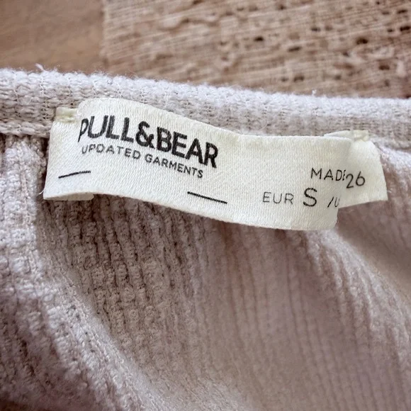 Pull & Bear Boho Tie-Neck Tiered Midi Dress in Soft Ivory Small - Picture 7 of 8